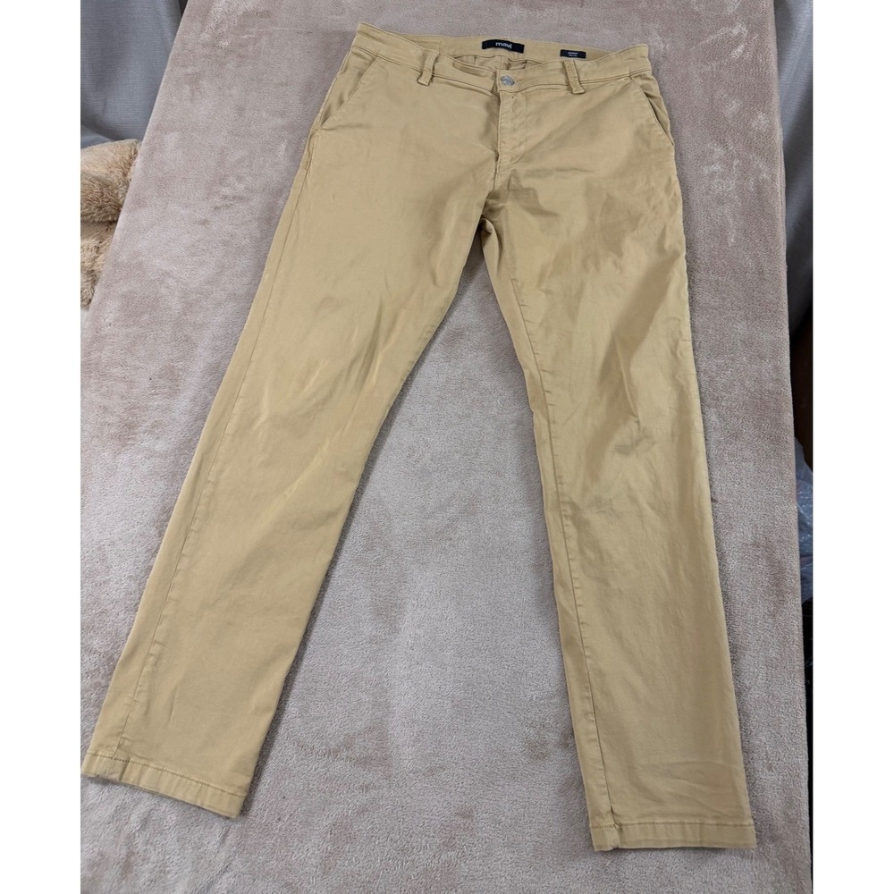 Mavi Johnny Slim Leg Pants  Men's‎ Size 35x32  khaki Casual Stretch EUC